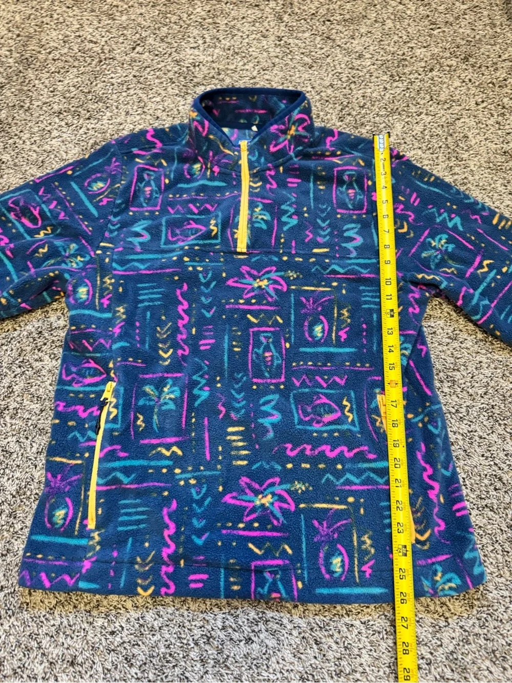 Chubbies Mens Retro Tropical Fleece Quarter Zip Pullover